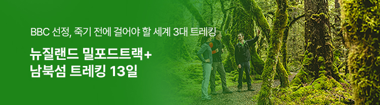 뉴질랜드 밀포드트랙+남북섬 트레킹 13일